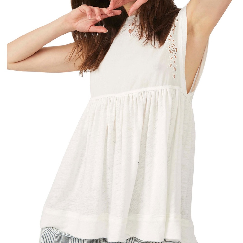 Free People Flowy Babydoll Top